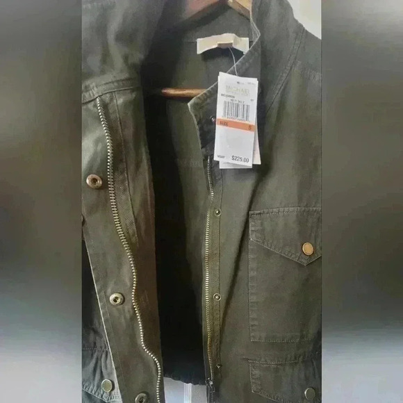 NWT MICHAEL MICHAEL KORS Cotton Canvas Anorak Women Jacket Size Small - Picture 5 of 6